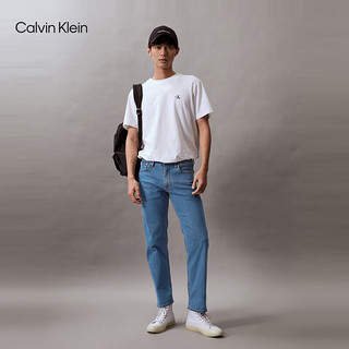 Calvin Klein Jeans24春夏男士通勤复古水洗微弹修身直筒牛仔裤J325414 1A4-牛仔浅蓝 31