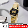 卡西欧（CASIO）手表男女复古小方块时尚手表小金表表LA670WGA-1D