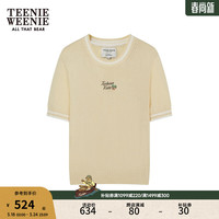 TEENIE WEENIE 小熊女装2024年夏季针织圆领薄款时髦女 黄色 160/S