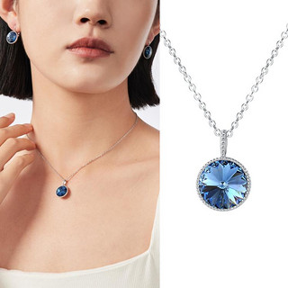 ViennoisJewelry 威妮华 时尚优雅S925银施华洛世奇元素水晶项链女锁骨链饰品