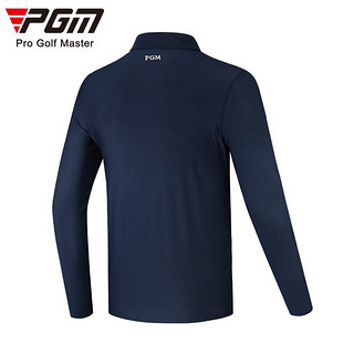 PGM 高尔夫服装 春秋男士长袖T恤 比赛同款球服 速干衣服 YF095-藏青色 XL