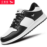 红蜻蜓 男鞋品牌休闲鞋子男平底板鞋男网红黑白熊猫鞋男 C0TT03763