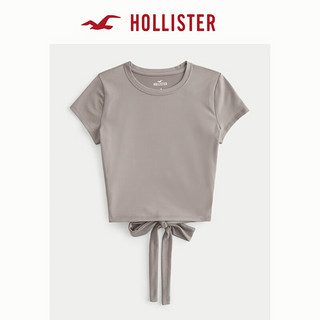 HOLLISTER24年春夏美式风圆领弹力短袖上衣T恤 女 358517-1 浅棕色 M (165/92A)