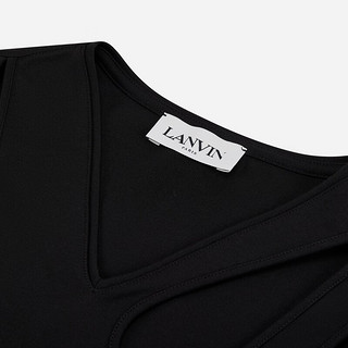 浪凡（LANVIN）  2024早春女士短款破洞潮流上衣 黑色 L