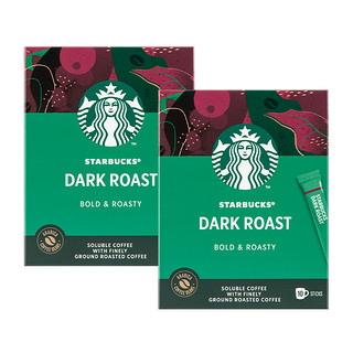 88VIP：STARBUCKS 星巴克 美式黑咖啡深度烘焙2.3g*20袋独立小条装速溶咖啡