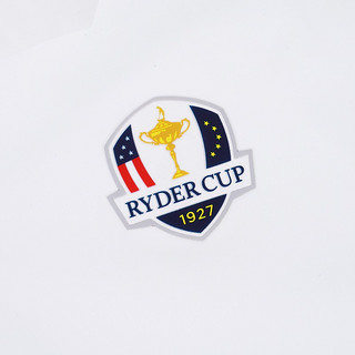 RYDER CUP高尔夫服装男长袖T恤春季弹力保暖翻领运动POLO衫男 白色 L