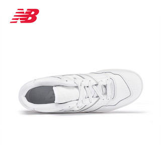 new balance NB奥莱 男女鞋春季纯白低帮篮球板鞋BB550WWW