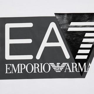阿玛尼EMPORIO ARMANI24春季EA7男装短袖圆领印花运动T恤 L 1100白色