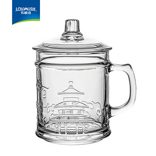 国家补贴：乐唯诗 加厚耐热大容量带盖带把水杯 宫廷款 350ml