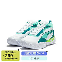 PUMA 彪马 男子 篮球系列 篮球鞋 377572-15白-薄荷绿 41UK7.5