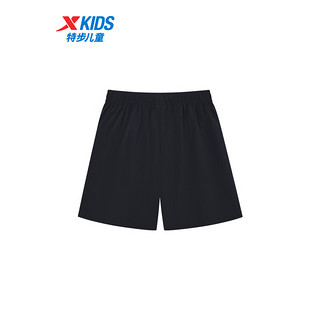 特步（XTEP）童装儿童运动休闲短裤夏季速干运动裤子袭击运动裤 纯正黑 140cm