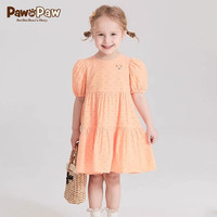 PawinPaw卡通小熊童装24年夏季女宝绣花舒适洋气连衣裙公主风 Ivory象牙色/39 090