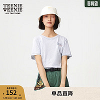 TEENIE WEENIE 小熊秋冬上衣女基础款休闲搭配短袖T恤 中灰色 160/S