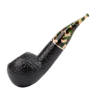 沙芬（SAVINELLI）手工石楠木烟斗伪装迷彩意大利P404老式烟斗男士高端商务 【320斗型 作家半弯斗 大号】