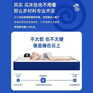 成功梦床垫记忆棉盒子床垫弹簧压缩卷包乳胶床垫席梦思家用垫子 F款零压舒适款【厚度约22cm】 1.35米*1.9米