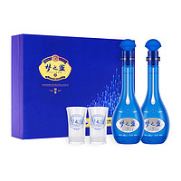 YANGHE 洋河 蓝色经典梦之蓝M6礼盒45度500ml*2瓶礼盒装正品高档送礼白酒