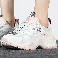 SKECHERS 斯凯奇 熊猫鞋女轻便老爹鞋运动休闲鞋厚底小白鞋