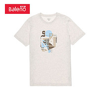 Baleno 班尼路 2023夏季新款日系潮流印花T恤男休闲圆领街头少年短袖体恤