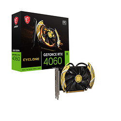 MSI 微星 飓风 GeForce RTX 4060 CYCLONE 8G OC 电竞显卡