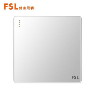 FSL 佛山照明 开关插座面板一开单控五孔86型A8白暗装电脑空调插 一开单控五孔