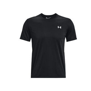 安德玛（UNDERARMOUR）春夏Speed Stride 2.0男子跑步运动短袖T恤1369743 黑色001 3XL