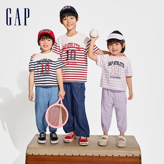 Gap男童2024春季透气垂感洋气牛仔工装口袋束脚裤长裤890428 深蓝色 140cm(M)亚洲尺码