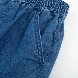 Gap男童2024春季透气垂感洋气牛仔工装口袋束脚裤长裤890428 蓝色 160cm(XL)亚洲尺码