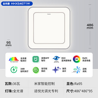 松下（Panasonic）全光谱护眼客厅大灯卧室灯全屋米家智能三室一厅套装