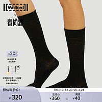 Wolford 沃尔福特美利奴100D羊毛混纺中筒小腿袜31315 7005 黑色 38-39