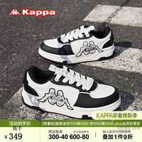 KAPPA卡帕女鞋小白鞋女2024春季板鞋子女百搭休闲运动鞋厚底跑步鞋 鹭羽白/黑色 41