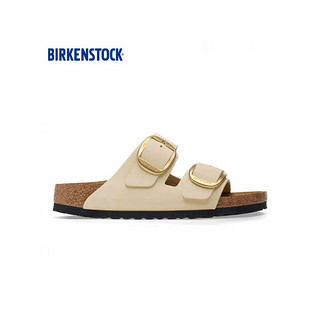 BIRKENSTOCK勃肯软木拖鞋女款时尚大巴扣凉拖Arizona 系列 米色/米白色窄版1026585 43