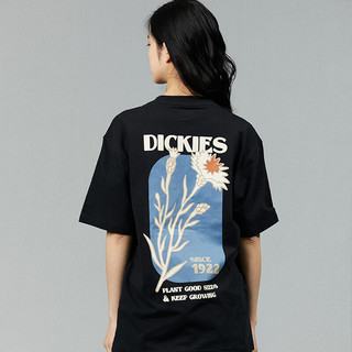 Dickies DK012926 背后印花宽松圆领短袖T恤 黑色 L