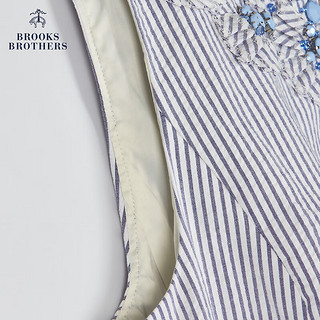 布克兄弟（BrooksBrothers）女士24早春泡泡纱花卉棉无袖连衣裙 4003-深蓝色 0