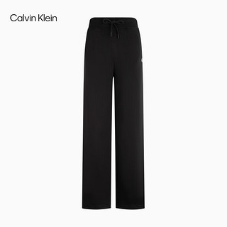 Calvin Klein Jeans24春夏女简约字母抽绳腰运动针织阔腿休闲裤J223487 BEH-太空黑 M