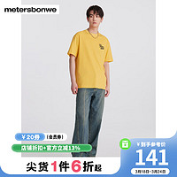美特斯邦威（Meters Bonwe）T恤男女同款2024夏季唐老鸭系列宽松短袖上衣 浅暖黄 165/S