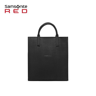 新秀丽（Samsonite）斜挎包时尚手提包通勤单肩包大容量手拎电脑包QF8 黑色