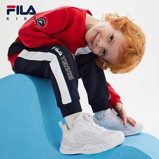 FILA斐乐儿童童鞋2024年春季男女小童儿童训练鞋 斐乐白-WT 31码 内长19.5cm