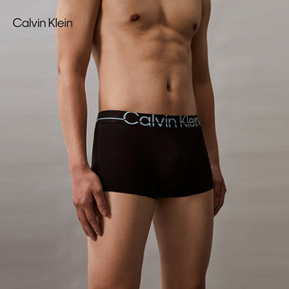 Calvin Klein内衣【4D承托系列】24春夏男三条装防夹臀低腰粉内裤NB3700 MOO-黑底粉边/黑底绿边/黑底蓝边 L