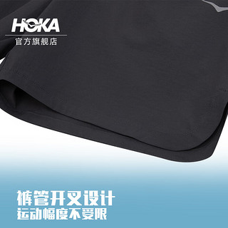 HOKA ONE ONE女款夏季户外休闲运动短裤 OUTDOOR SHORTS 直筒百搭 黑色 S