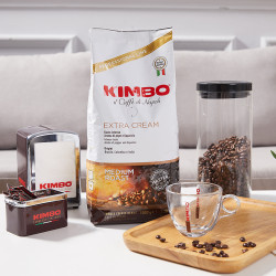 kimbo意大利进口意式浓缩香浓黄标1kg黑咖啡豆espresso代磨手冲粉