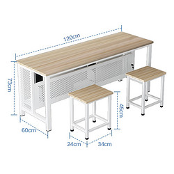 奈高 学校机房电脑桌培训班电脑台式桌中小学生教室微机房双人学生课桌椅1.2米双人款