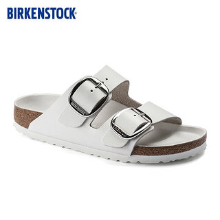 BIRKENSTOCK勃肯软木拖鞋女款时尚大巴扣凉拖Arizona Big Buckle系列 白色窄版1016826 39