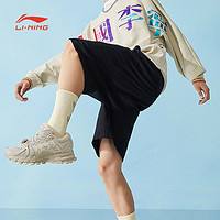 LI-NING 李宁 男子时尚系列短裤休闲裤舒适裤子透气运动裤AKSR677[B品]