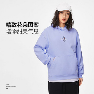 LI-NING 李宁 女款春季舒适休闲时尚百搭运动时尚系列套头连帽卫衣AWDT016