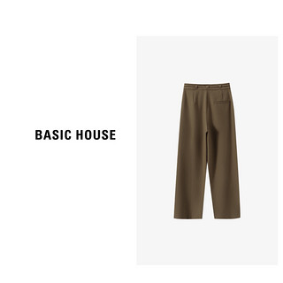 Basic House/百家好直筒时尚休闲百搭直筒长裤-B0623H569 黑 XL130-140斤