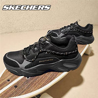 SKECHERS 斯凯奇 老爹鞋男款复古黑金增高休闲跑步鞋减震运动慢跑鞋