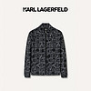 Karl Lagerfeld卡尔拉格斐2024春夏款KL印花夹克老佛爷241N1418 黑色 50