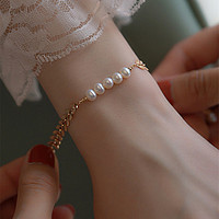 女士9珍珠手链 月桂叶 15+5cm