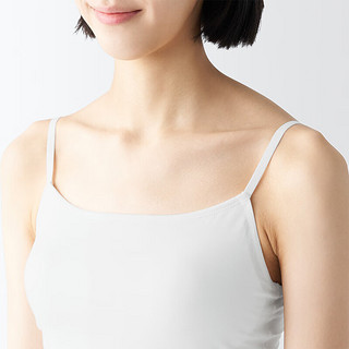 无印良品MUJI 女式 莱赛尔 短款 带罩杯吊带衫 背心女款内搭打底 自带胸垫 白色 S(155/80A)