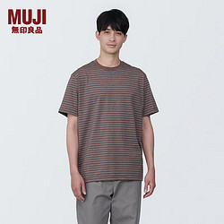 MUJI 無印良品 无印良品（MUJI）男式 天竺编织 圆领短袖T恤 男士打底衫男款